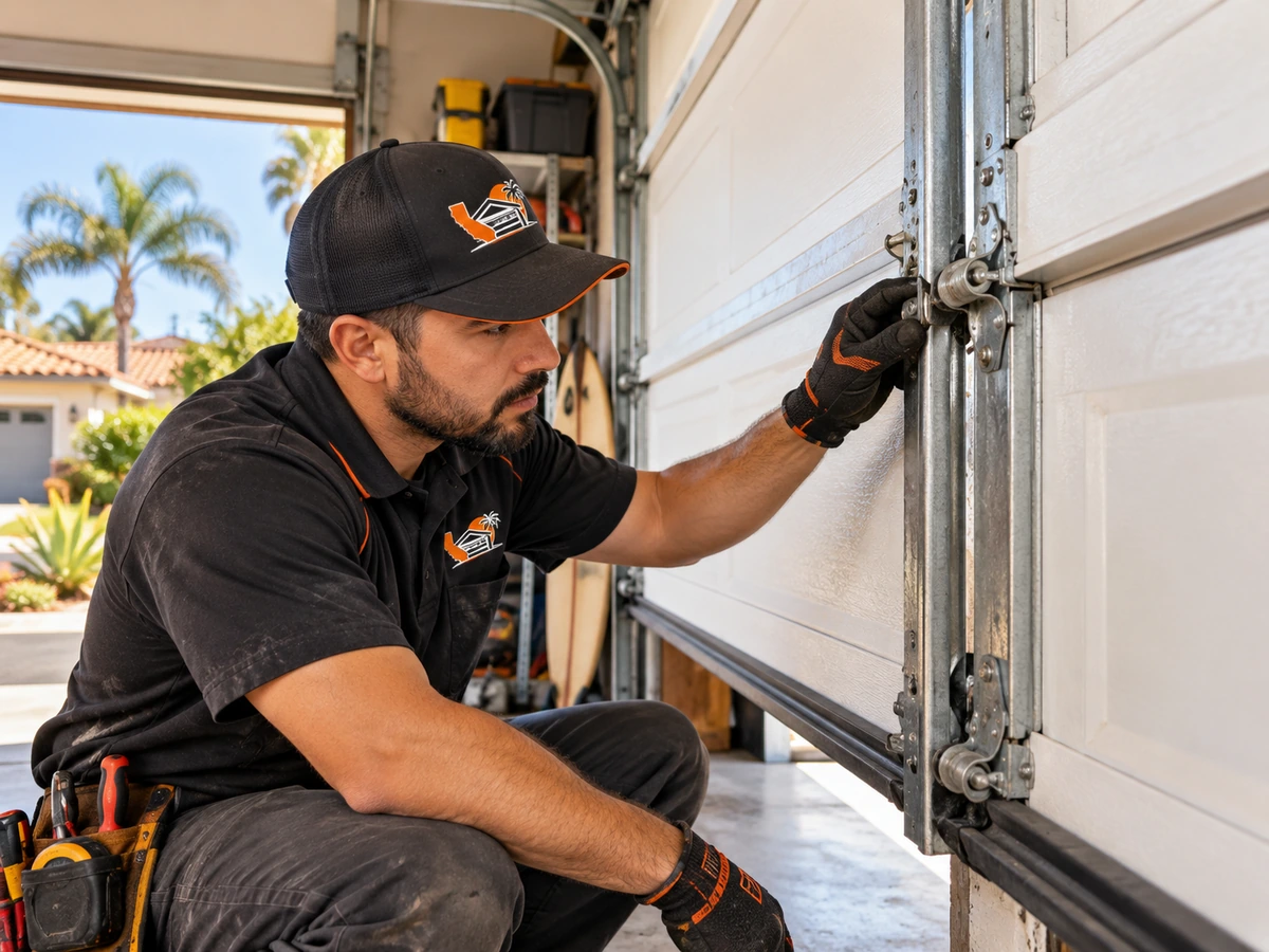 Garage door maintenance illustration